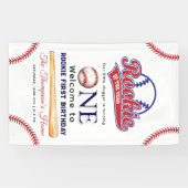 Rookie van het Jaar 1e verjaardag honkbal Spandoek (Horizontaal)