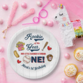 Rookie van het Jaar 1e Verjaardag Honkbalpartij Papieren Bordje (Feest)
