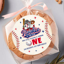Rookie van het Jaar Baseball 1e Verjaardag Sticker
