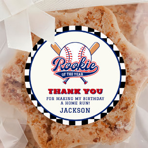 Rookie van het Jaar Baseball Custom verjaardagsfee Ronde Sticker