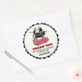 Rookie van het Jaar Baseball Custom verjaardagsfee Ronde Sticker (Envelop)