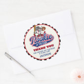 Rookie van het Jaar Baseball Custom verjaardagsfee Ronde Sticker (Envelop)