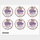 Rookie van het Jaar Baseball Custom verjaardagsfee Ronde Sticker (Vel)