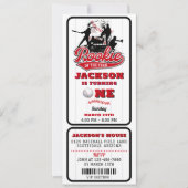 Rookie van het Jaar Baseball Ticket 1e verjaardag Kaart (Voorkant)
