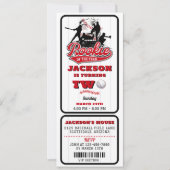 Rookie van het Jaar Baseball Ticket 2e verjaardag Kaart (Voorkant)