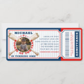 Rookie van het Jaar Baseball Ticket Verjaardag Kaart (Voorkant)