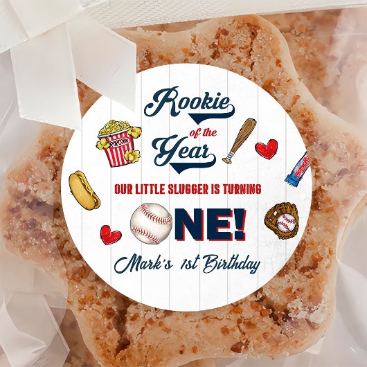 Rookie van het Jaar Baseball Verjaardag Sticker