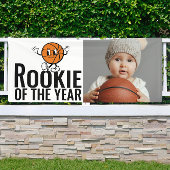Rookie van het Jaar Basketbal Vinyl Verjaardag Spandoek