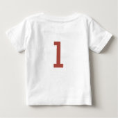 Rookie van het Jaar Eerste Verjaardag Shirt, Honkb (Achterkant)