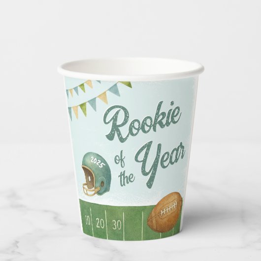 Rookie van het Jaar Football Papieren Bekers (Achterkant)