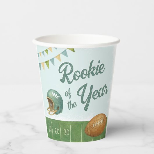 Rookie van het Jaar Football Papieren Bekers (Voorkant)