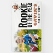 Rookie van het Jaar Football Vinyl Verjaardag Spandoek (Verticaal)