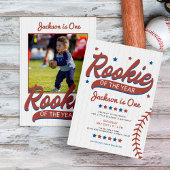 Rookie van het Jaar Foto Eerste Verjaardag Kaart