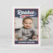 Rookie van het Jaar Foto Kind's Party Kaart (Staand voorkant)