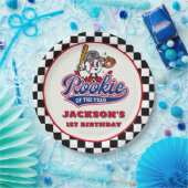 Rookie van het Jaar Gepersonaliseerde Honkbal Verj Papieren Bordje (Feest)