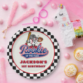 Rookie van het Jaar Gepersonaliseerde Honkbal Verj Papieren Bordje (Feest)