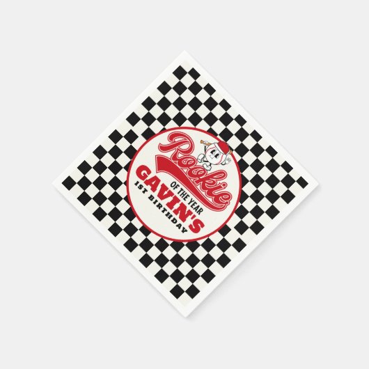 Rookie van het Jaar Gepersonaliseerde Honkbal Verj Servet (Hoek)