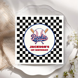 Rookie van het Jaar Gepersonaliseerde Honkbal Verj Servet
