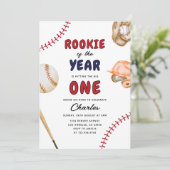 Rookie van het jaar honkbal 1e Sportverjaardag Kaart (Staand voorkant)