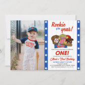 Rookie van het Jaar Honkbal 1e Verjaardag Foto Kaart (Voorkant)