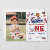 Rookie van het Jaar Honkbal 1e Verjaardag Foto Kaart (Voorkant)