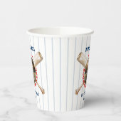 Rookie van het Jaar Honkbal 1e Verjaardag Foto Papieren Bekers (Links)