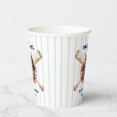 Rookie van het Jaar Honkbal 1e Verjaardag Foto Papieren Bekers (Rechts)