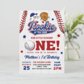 Rookie van het Jaar Honkbal 1e Verjaardag Kaart (Staand voorkant)