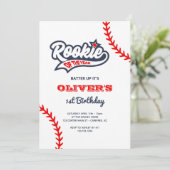 Rookie van het Jaar Honkbal 1e Verjaardag Kaart (Staand voorkant)