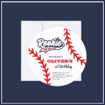 Rookie van het Jaar Honkbal 1e Verjaardag Kaart<br><div class="desc">Creëer je eigen Rookie of the Year Baseball 1st Birthday Invitation! Personaliseer dit ontwerp met uw eigen tekst. U kunt dit ontwerp verder aanpassen door desgewenst op de knop "Details bewerken" te klikken.</div>