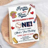 Rookie van het Jaar  Honkbal 1e Verjaardag Kaart
