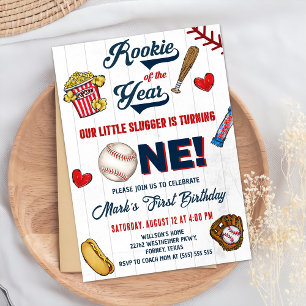 Rookie van het Jaar Honkbal 1e Verjaardag Kaart