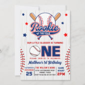 Rookie van het Jaar Honkbal 1e Verjaardag Kaart (Voorkant)