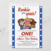 Rookie van het Jaar Honkbal 1e Verjaardag Kaart (Voorkant)