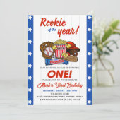 Rookie van het Jaar Honkbal 1e Verjaardag Kaart (Staand voorkant)