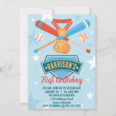 Rookie van het Jaar Honkbal 1e Verjaardag Kaart (Voorkant)