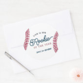 Rookie van het Jaar Honkbal 1e Verjaardag Ronde Sticker (Envelop)