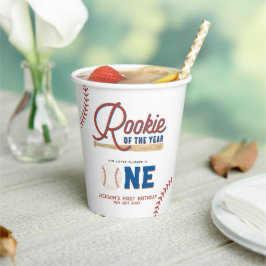 Rookie van het Jaar Honkbal 1e Verjaardagsfeest Papieren Bekers