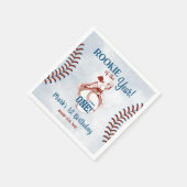 Rookie van het Jaar Honkbal 1e Verjaardagsfeest Servet (Hoek)