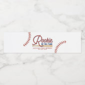 Rookie van het Jaar Honkbal 1e Verjaardagsfeest Waterfles Etiket (Enkel label)