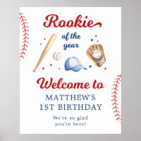 Rookie van het Jaar Honkbal Eerste Verjaardag Welk