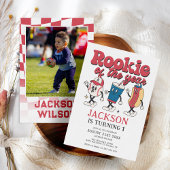 Rookie van het Jaar Honkbal Groovy 1e Verjaardag Kaart