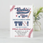 Rookie van het Jaar Honkbal Tweede 2e Verjaardag Kaart (Staand voorkant)