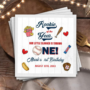 Rookie van het Jaar Honkbal Verjaardags Servetten