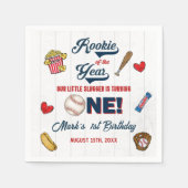 Rookie van het Jaar Honkbal Verjaardags Servetten (Voorkant)