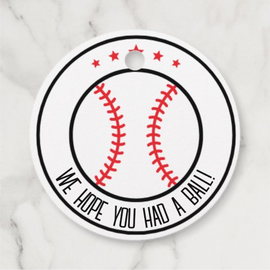 Rookie van het Jaar Honkbal Verjaardagsfeest Bedankjes Labels (Achterkant)