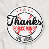 Rookie van het Jaar Honkbal Verjaardagsfeest Bedankjes Labels (Voorkant)