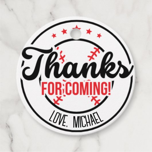 Rookie van het Jaar Honkbal Verjaardagsfeest Bedankjes Labels (Voorkant)