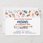 Rookie van het Jaar Honkbal Verjaardagsfeest Kaart (Voorkant)