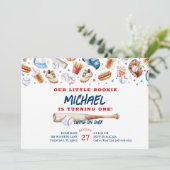 Rookie van het Jaar Honkbal Verjaardagsfeest Kaart (Staand voorkant)